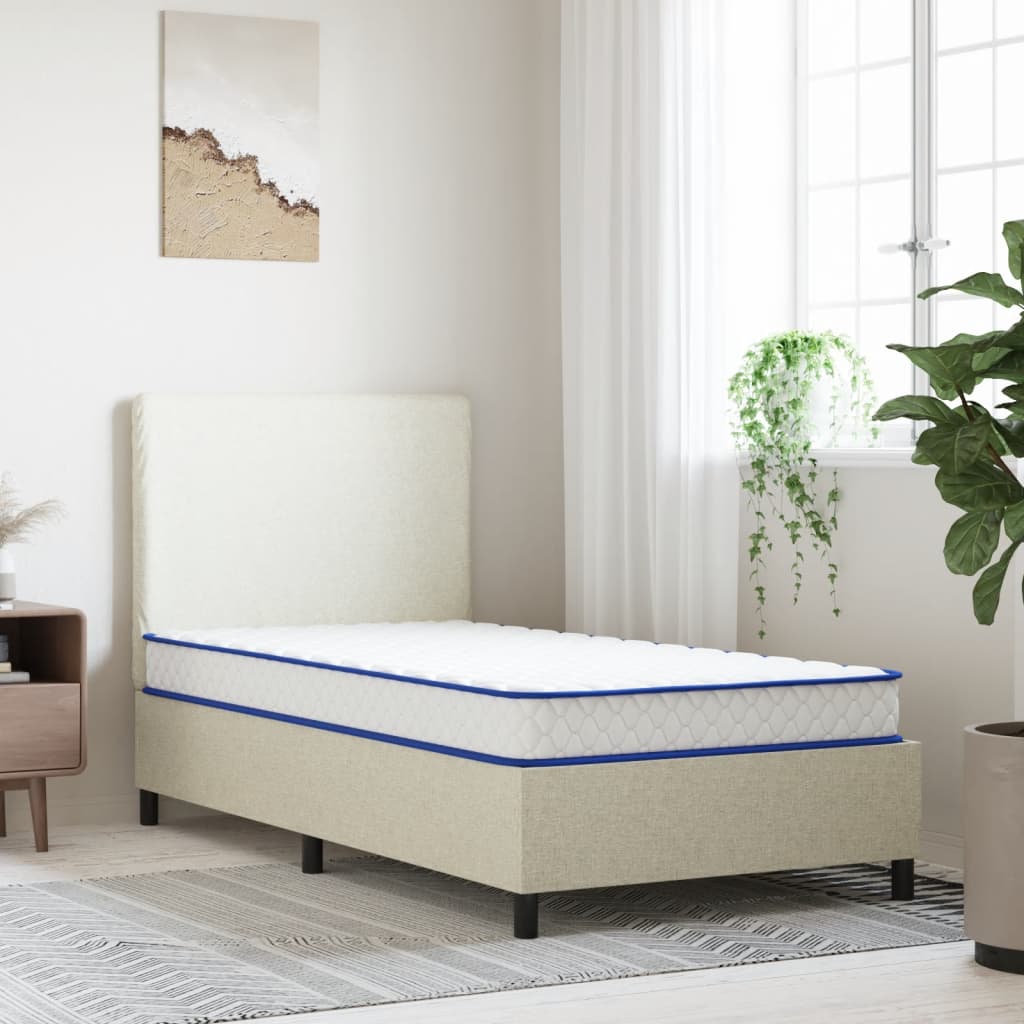 Matelas à mémoire de forme 90x190x17 cm blanc