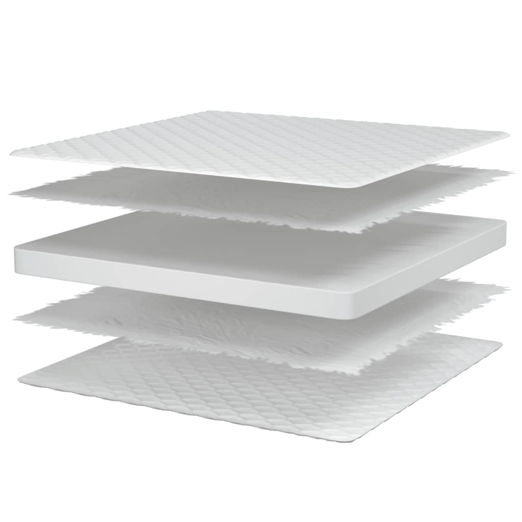 Matelas à mémoire de forme 200x200x17 cm blanc