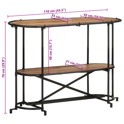 Konsolentisch 110x42x76 cm Massivholz Akazie