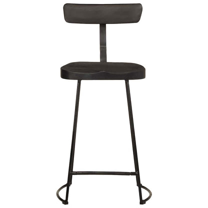 Barhocker 2 Stk. Schwarz 49x43x88 cm Mango Massivholz
