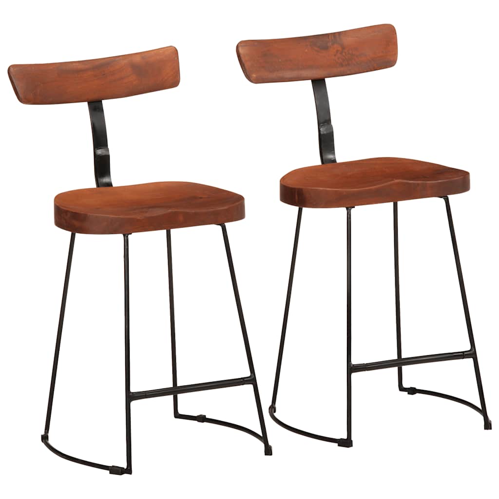 Barhocker 2 Stk. 49x43x79 cm Mango Massivholz