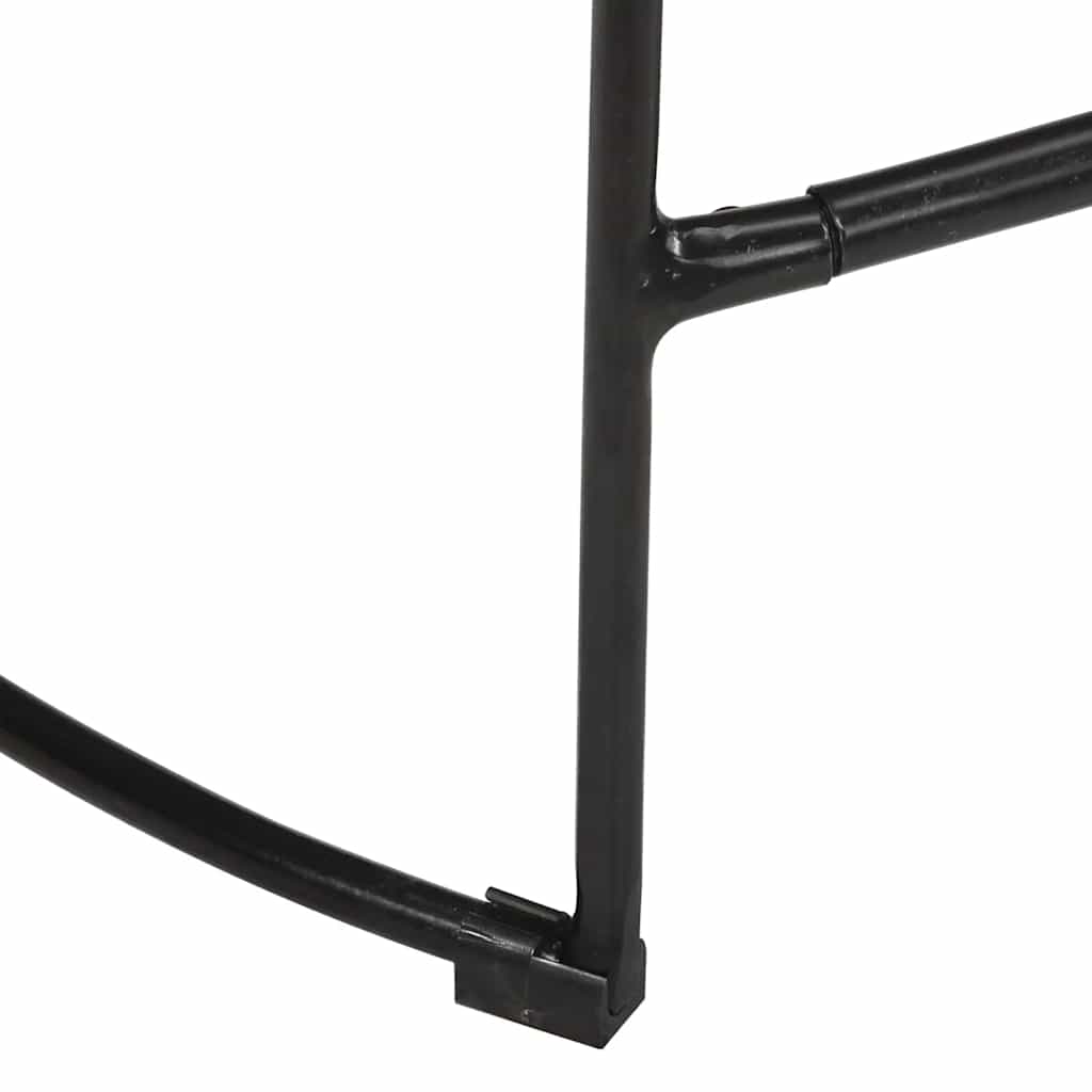 Barhocker 2 Stk. Schwarz 45x40x62 cm Mango Massivholz