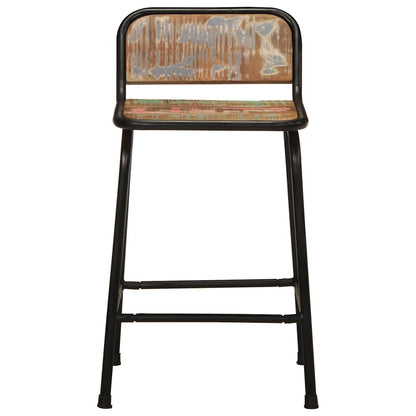 Barhocker 2 Stk. 46x35,5x70 cm Altholz Massivholz