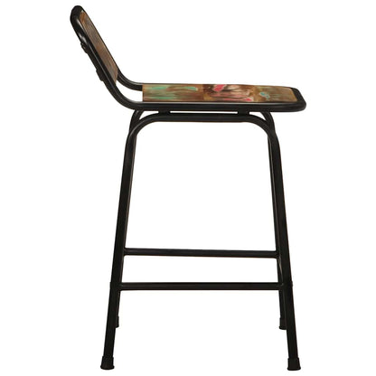 Barhocker 2 Stk. 46x35,5x70 cm Altholz Massivholz