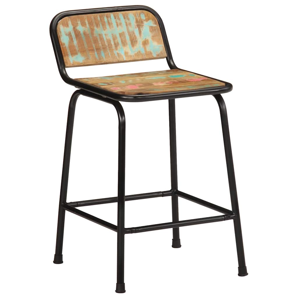 Barhocker 2 Stk. 46x35,5x70 cm Altholz Massivholz