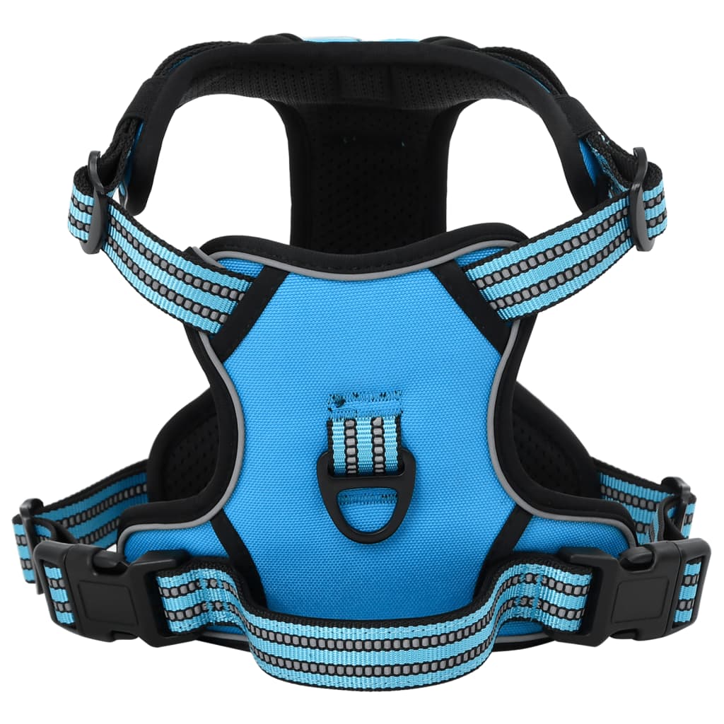 Dog Harness Reflective Adjustable Blue S