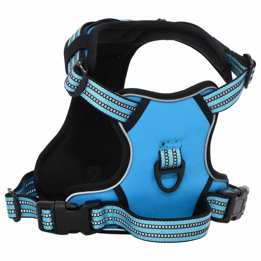 Dog Harness Reflective Adjustable Blue S