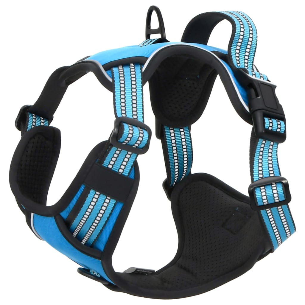 Dog Harness Reflective Adjustable Blue S