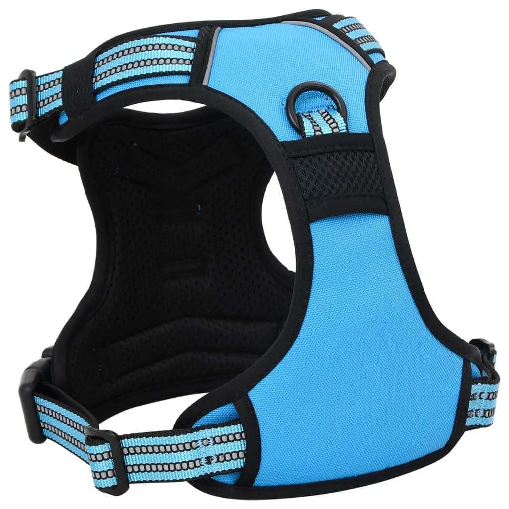 Dog Harness Reflective Adjustable Blue S