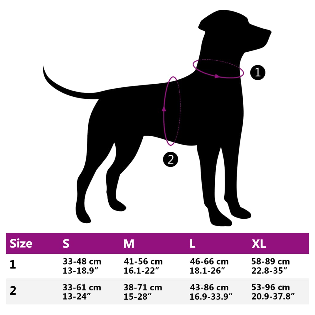Dog Harness Reflective Adjustable Blue S