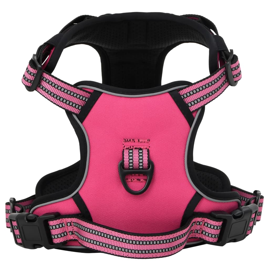 Dog Harness Reflective Adjustable Pink S