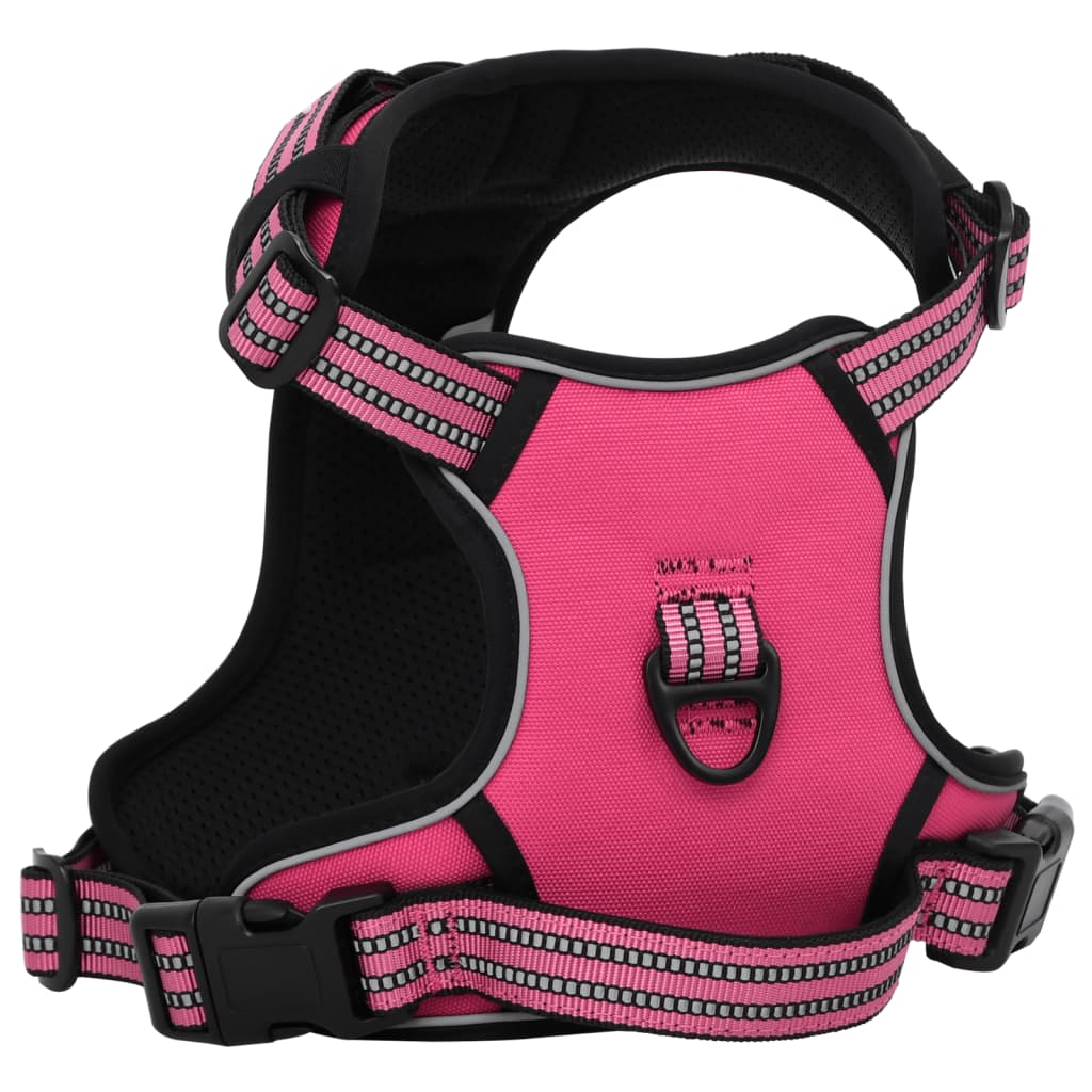 Dog Harness Reflective Adjustable Pink S