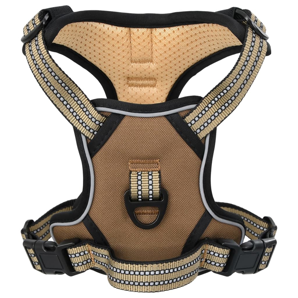 Dog Harness Reflective Adjustable Brown M