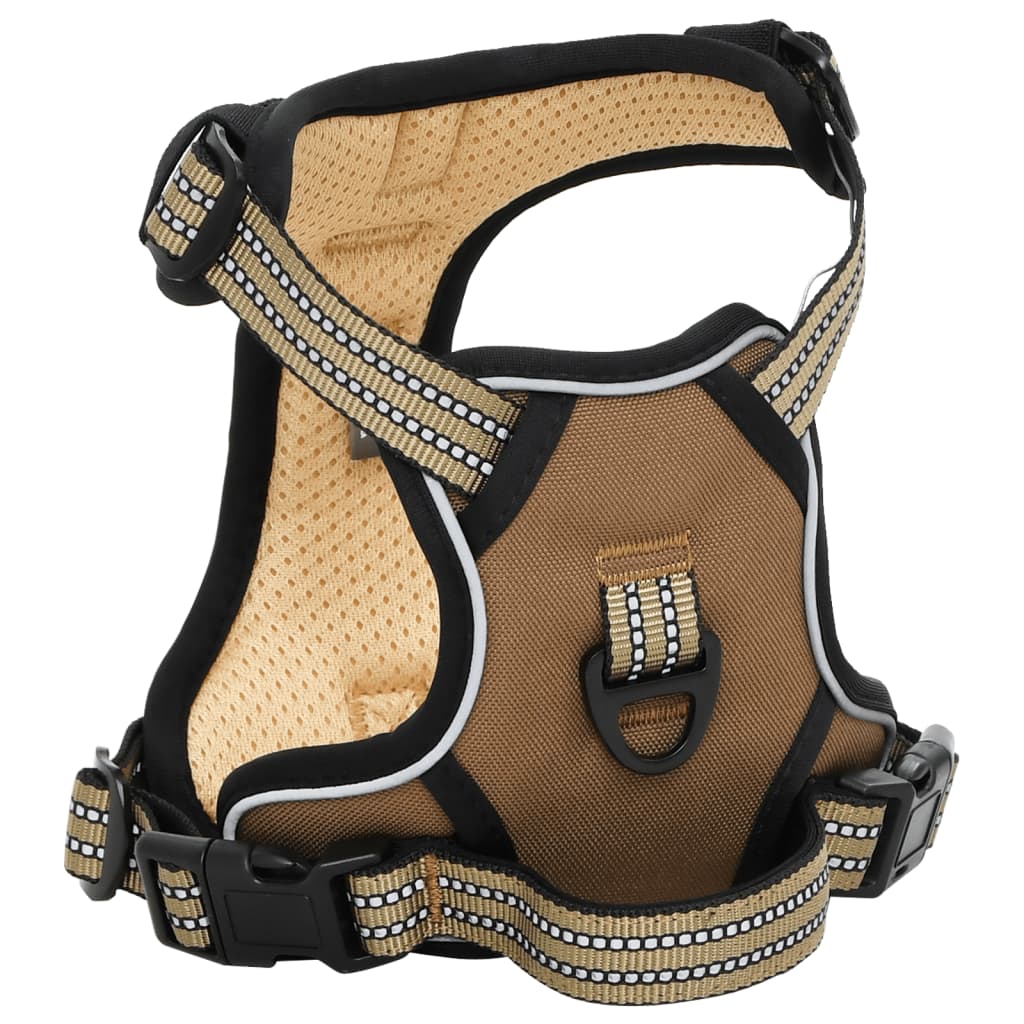 Dog Harness Reflective Adjustable Brown M