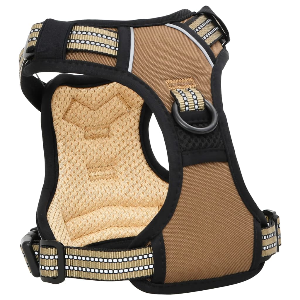 Dog Harness Reflective Adjustable Brown M