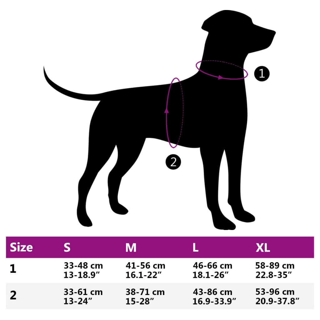Dog Harness Reflective Adjustable Brown XL