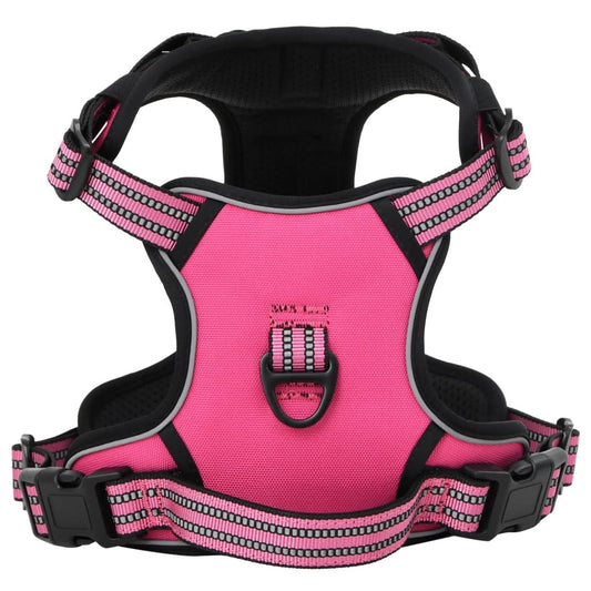 Dog Harness with Leash &amp; Collar Adjustable Pink M