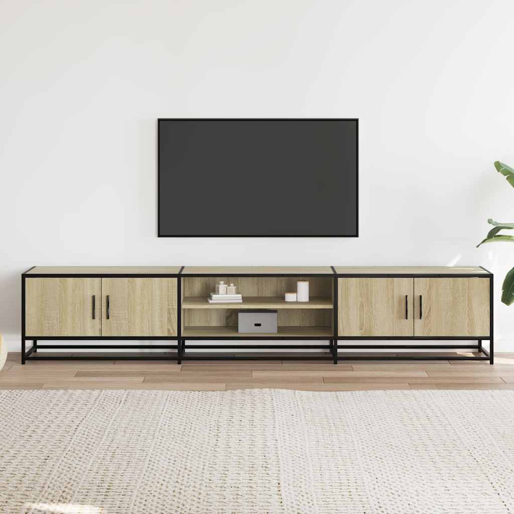 Meuble TV en chêne Sonoma 210x35x41 cm, matériau à base de bois
