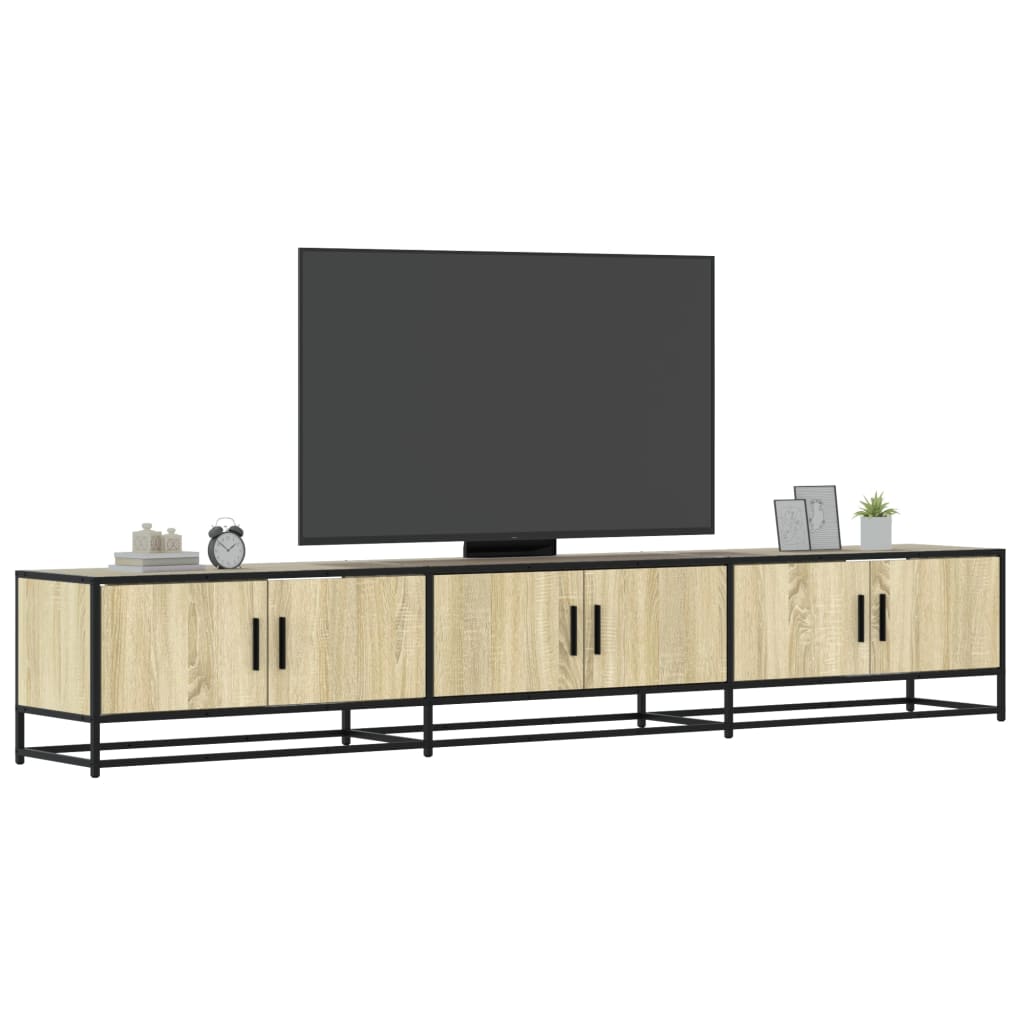 Meuble TV en chêne Sonoma 240x35x41 cm, matériau à base de bois