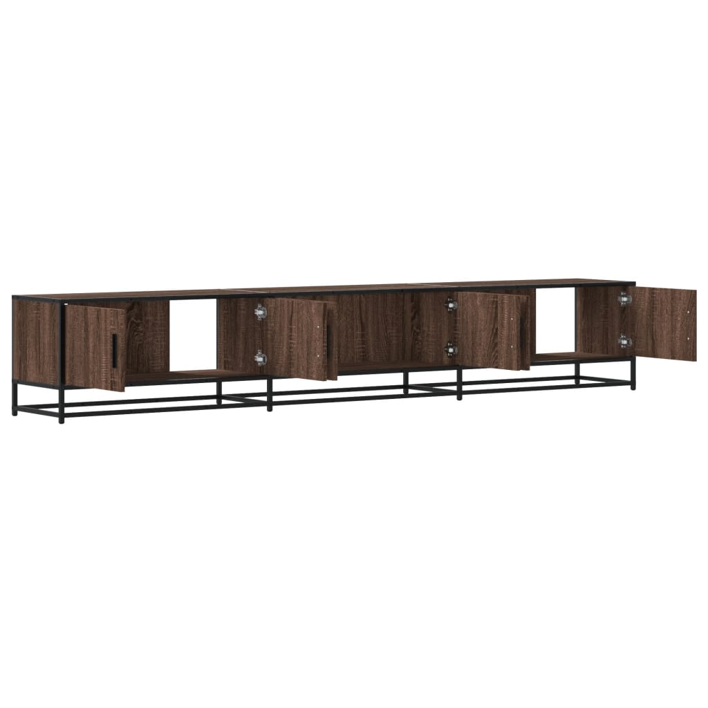 TV-Schrank Braun Eichen-Optik 240x35x41 cm Holzwerkstoff