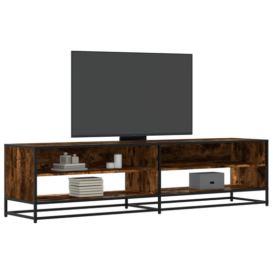 Meuble TV en chêne fumé 180,5x40x46 cm matériau à base de bois