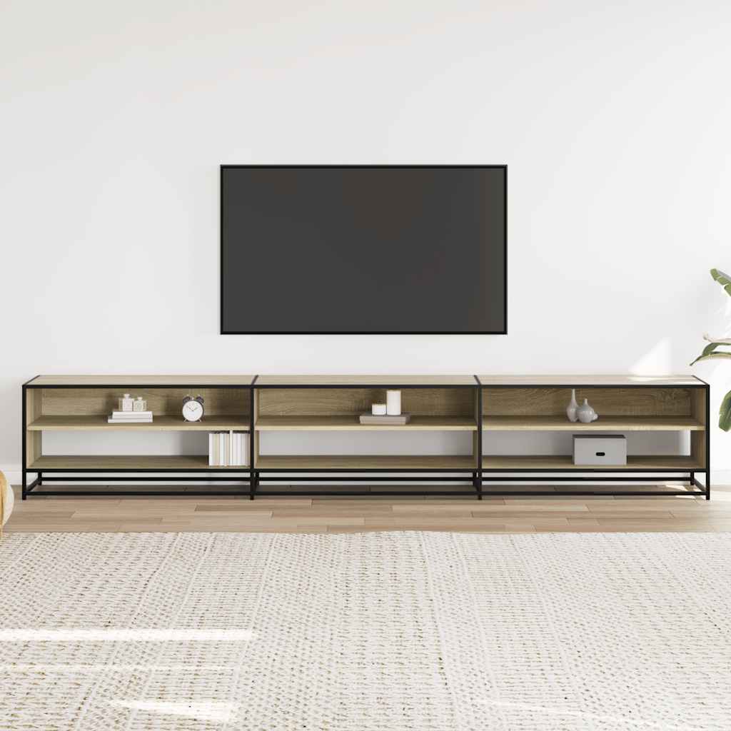 Meuble TV en chêne Sonoma 270x40x46 cm, matériau à base de bois
