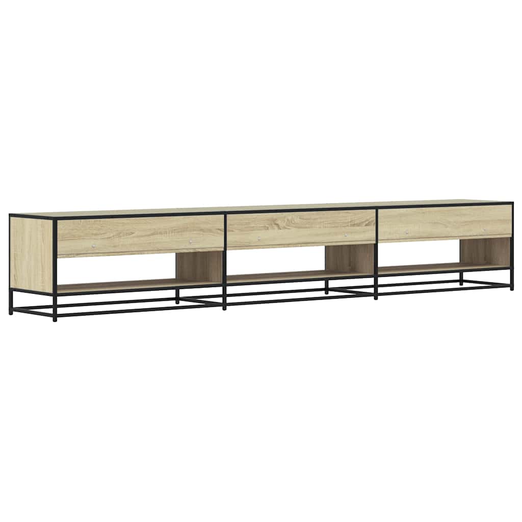 Meuble TV en chêne Sonoma 270x40x46 cm, matériau à base de bois