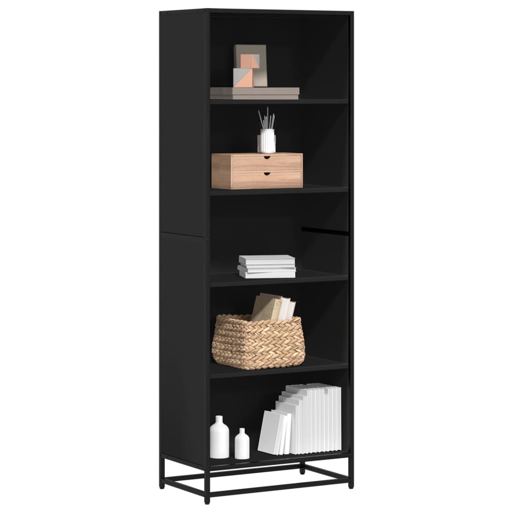 Bookshelf Black 60x35x170.5 cm wood-based material