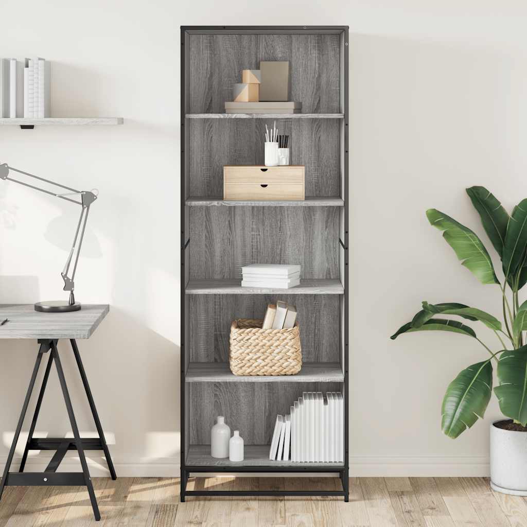 Bookshelf Grey Sonoma 60x35x170.5 cm wood-based material