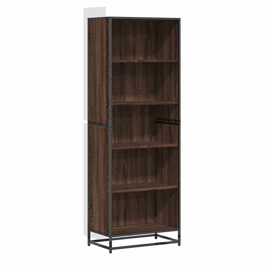 Bookshelf brown oak look 60x35x170.5 cm wood material