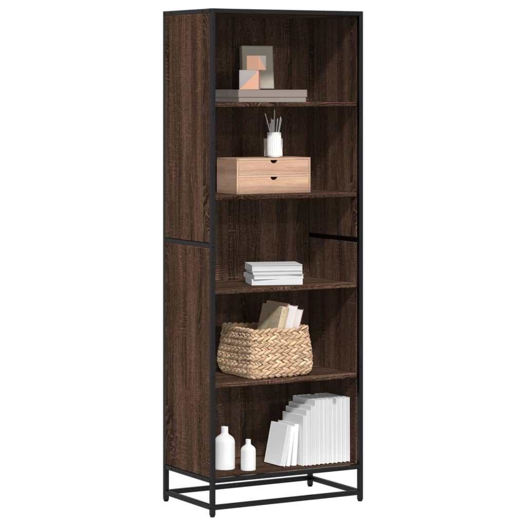 Bookshelf brown oak look 60x35x170.5 cm wood material