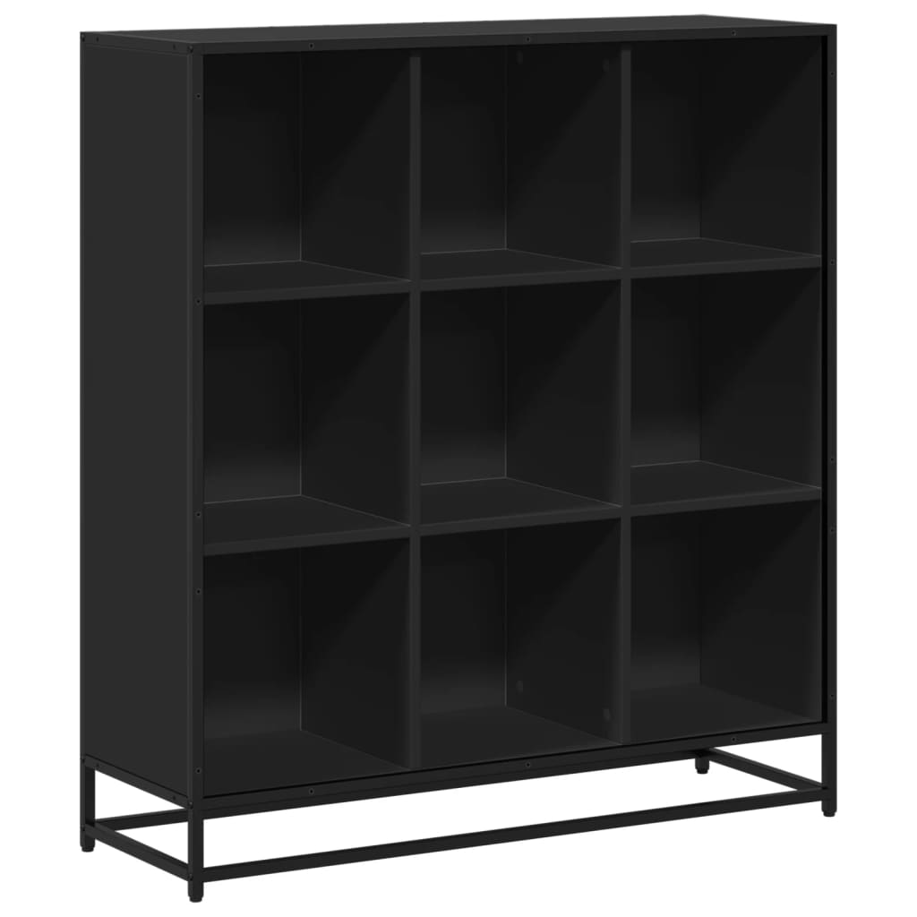 Bookshelf Black 97.5x33x107.5 cm wood and metal