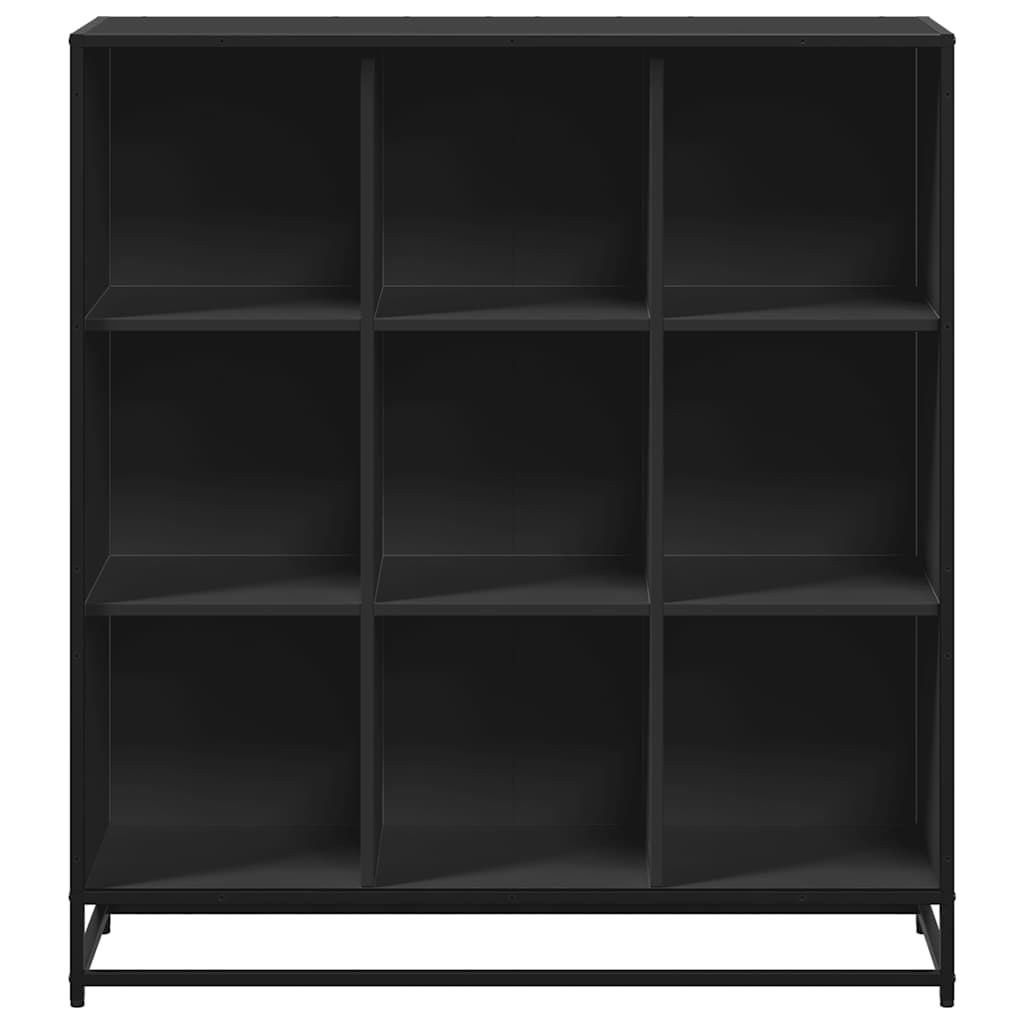 Bookshelf Black 97.5x33x107.5 cm wood and metal