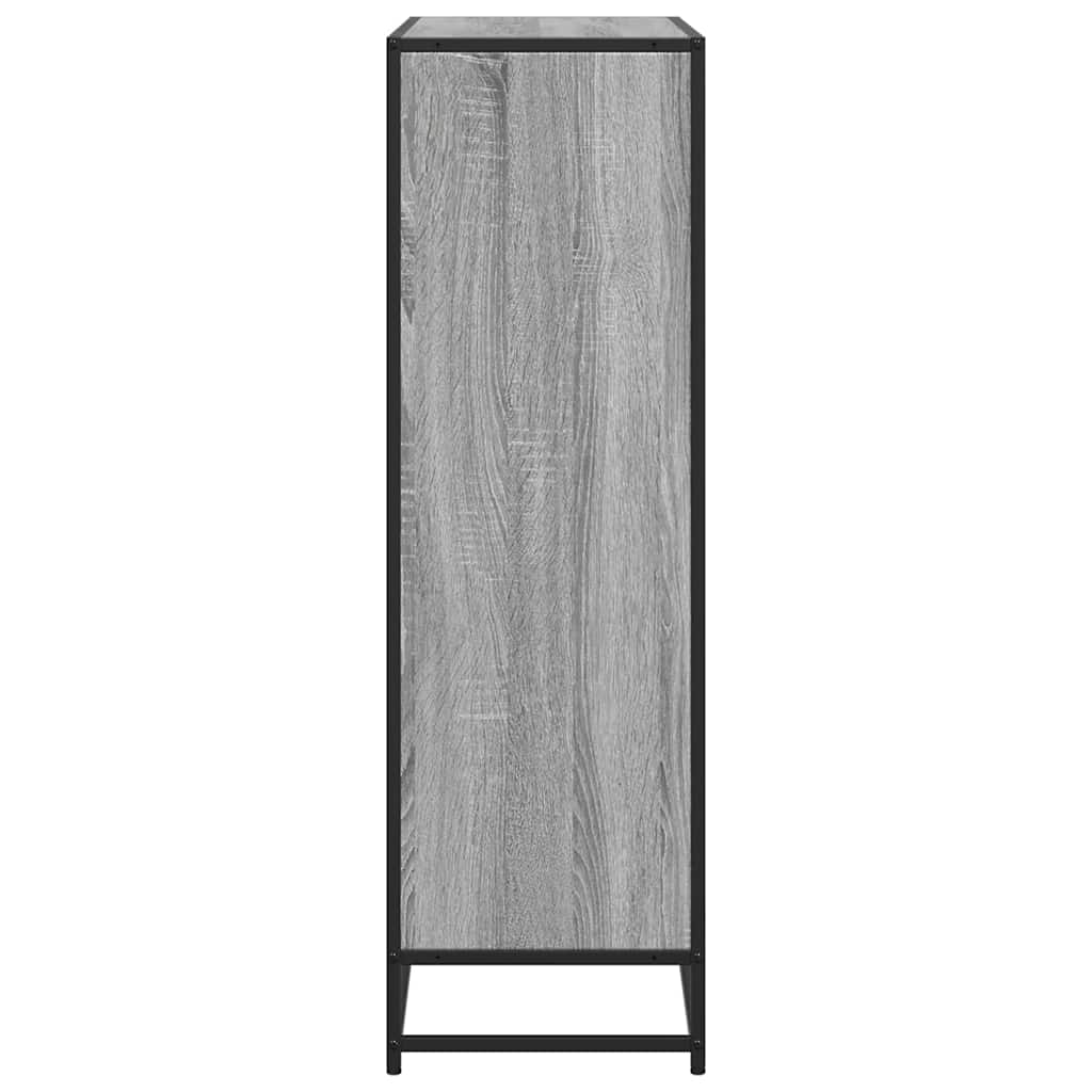 Bookcase Grey Sonoma 97.5x33x107.5 wood and metal