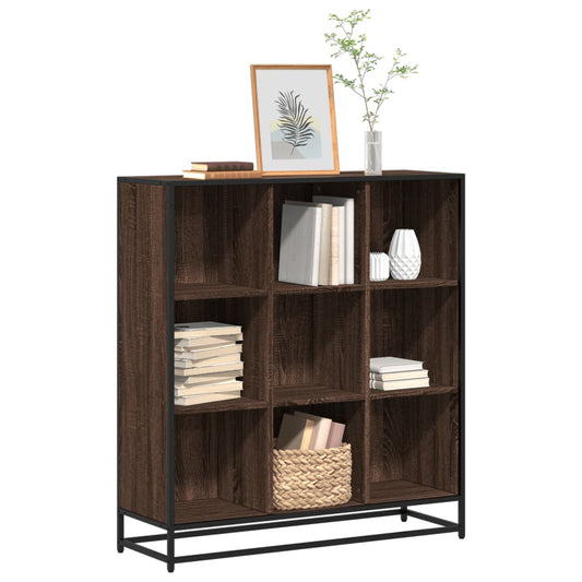 Bookshelf oak look 97.5x33x107.5 wood material and metal