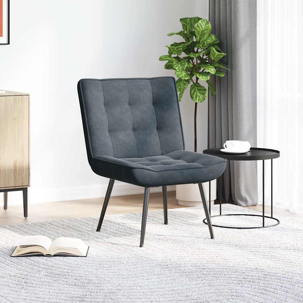 Relaxing chair dark grey 64x74x84 cm velvet