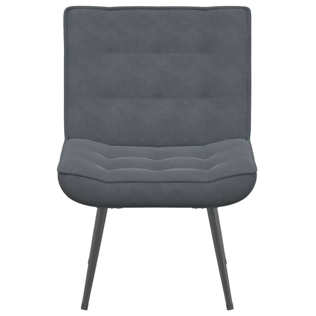 Relaxing chair dark grey 64x74x84 cm velvet