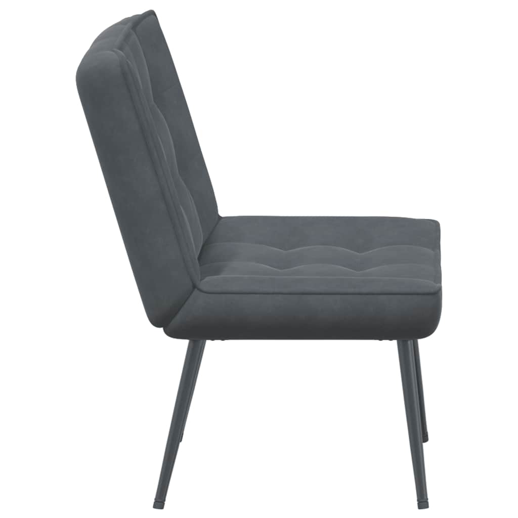 Relaxing chair dark grey 64x74x84 cm velvet