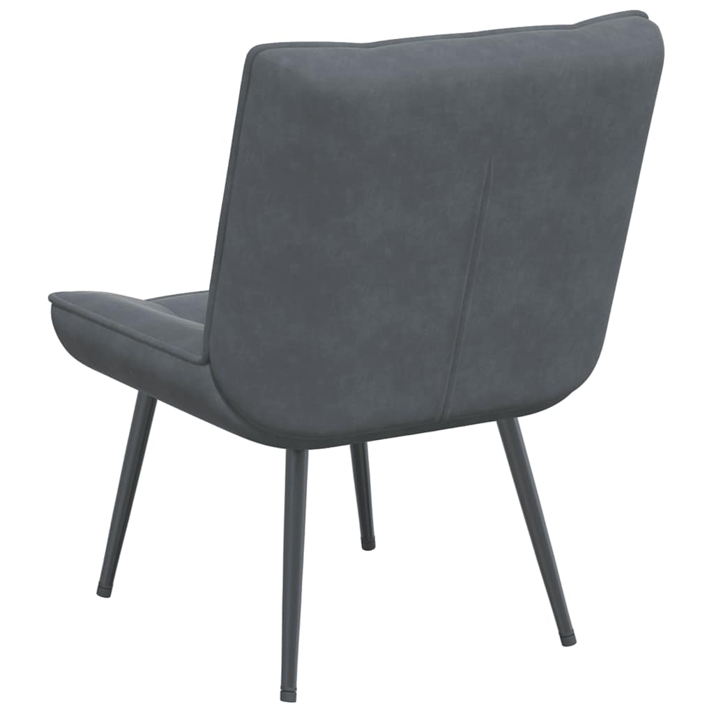 Relaxing chair dark grey 64x74x84 cm velvet