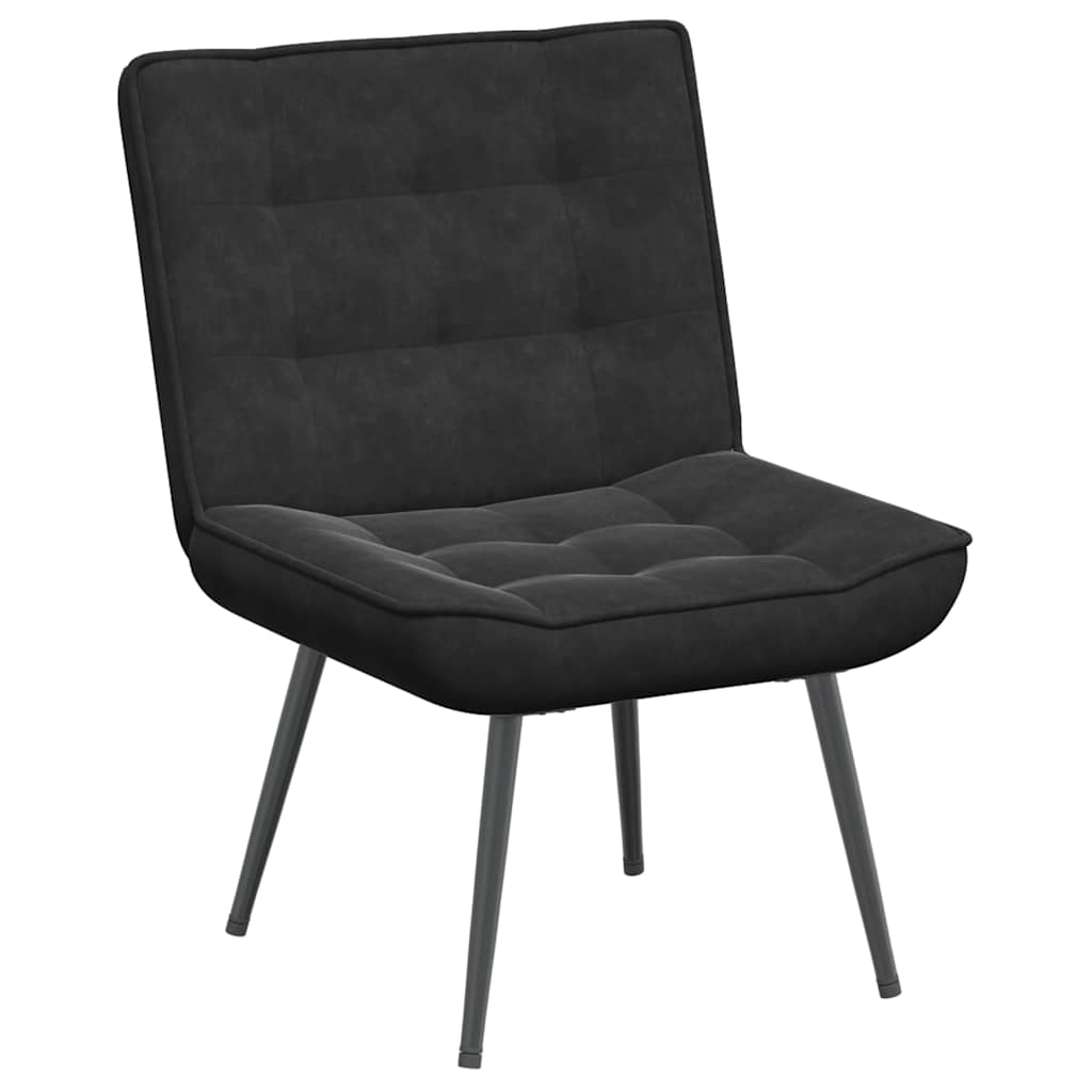 Fauteuil relax noir 64x74x84 cm velours