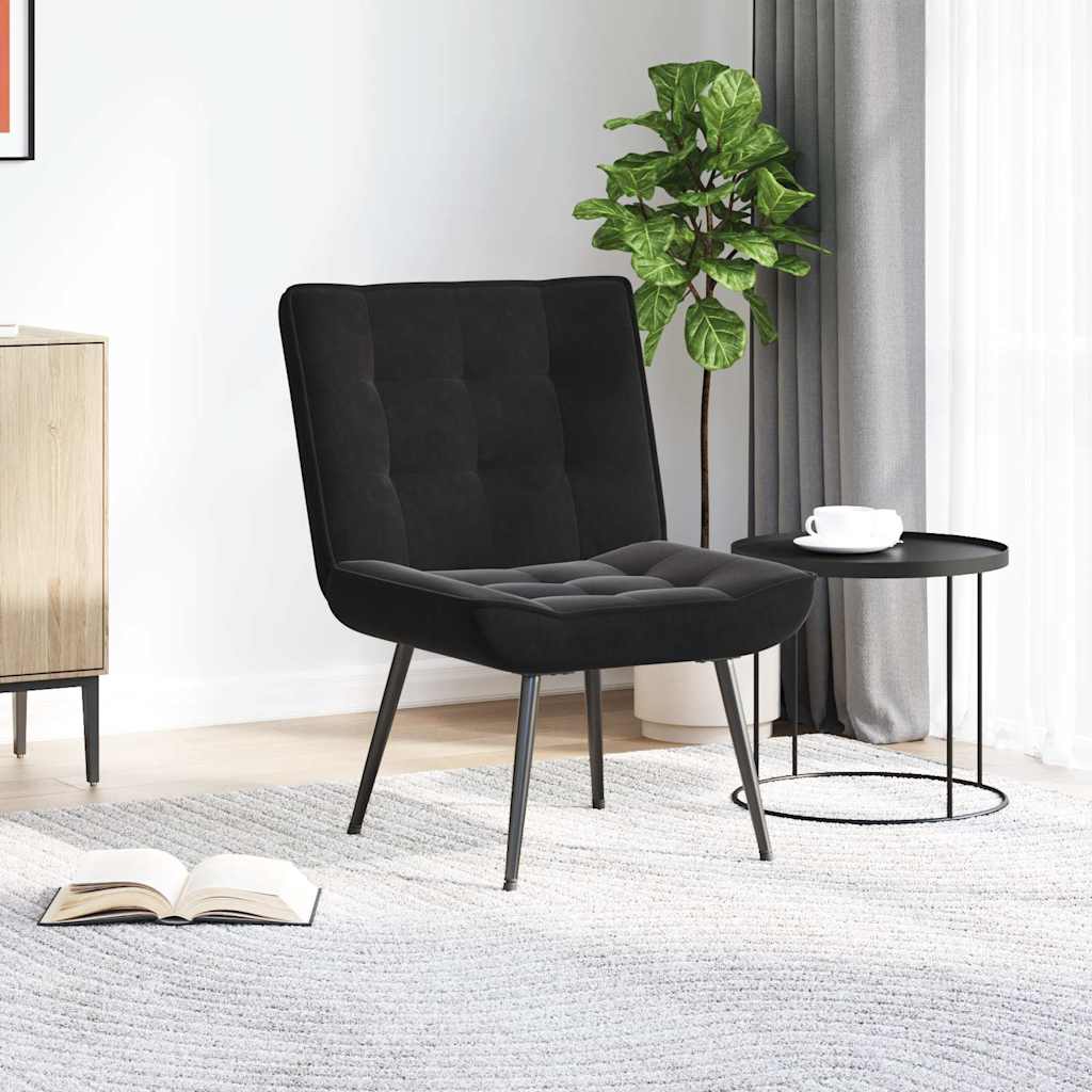 Fauteuil relax noir 64x74x84 cm velours