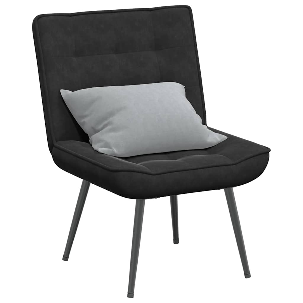 Fauteuil relax noir 64x74x84 cm velours