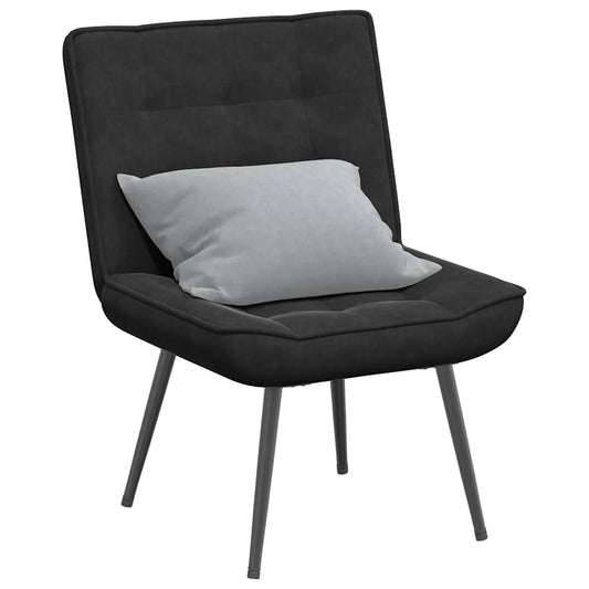 Fauteuil relax noir 64x74x84 cm velours