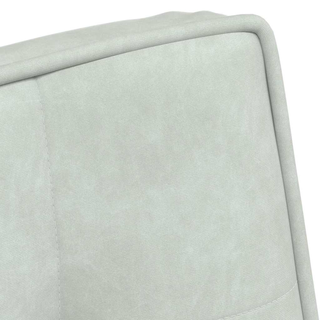 Fauteuil relax avec tabouret en velours gris clair