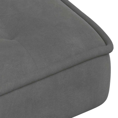 Relaxsessel mit Hocker Dunkelgrau Samt