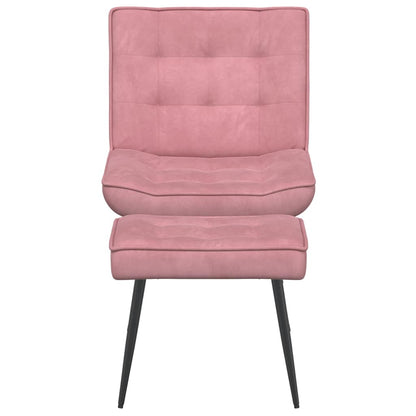 Relaxsessel mit Hocker Rosa Samt