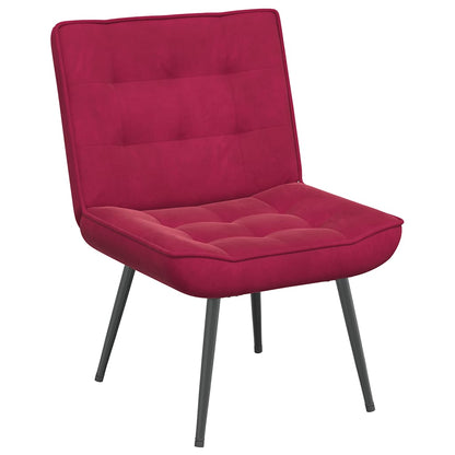 Relaxsessel mit Hocker Weinrot Samt