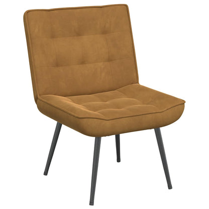 Relaxsessel mit Hocker Braun Samt