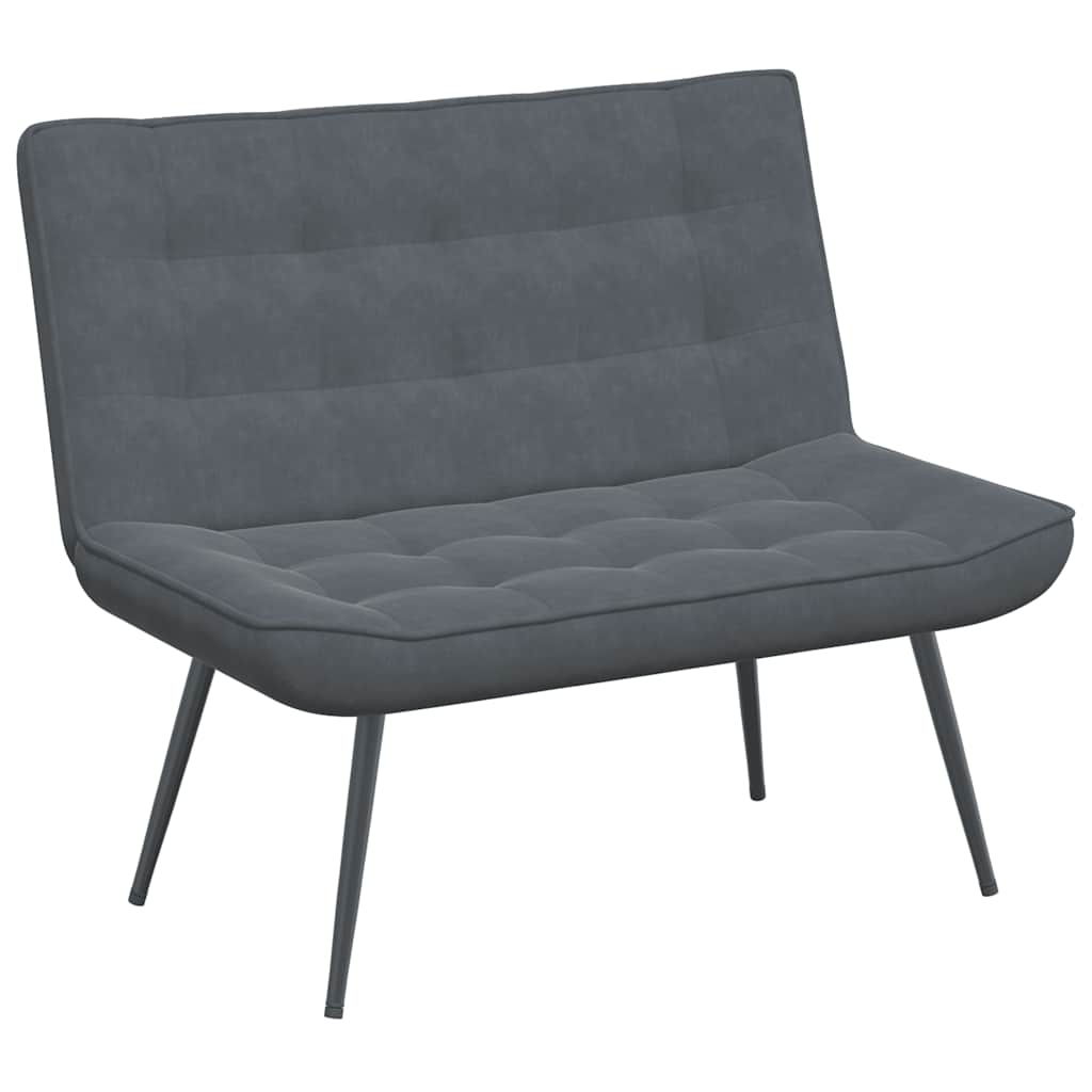 Sitzbank Dunkelgrau 110x74x84 cm Samt