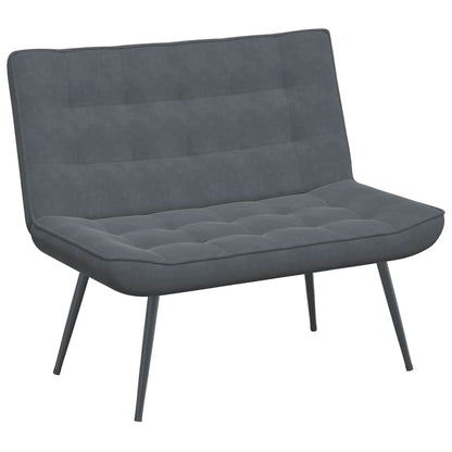 Sitzbank Dunkelgrau 110x74x84 cm Samt
